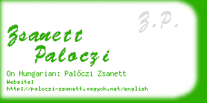 zsanett paloczi business card