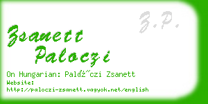 zsanett paloczi business card